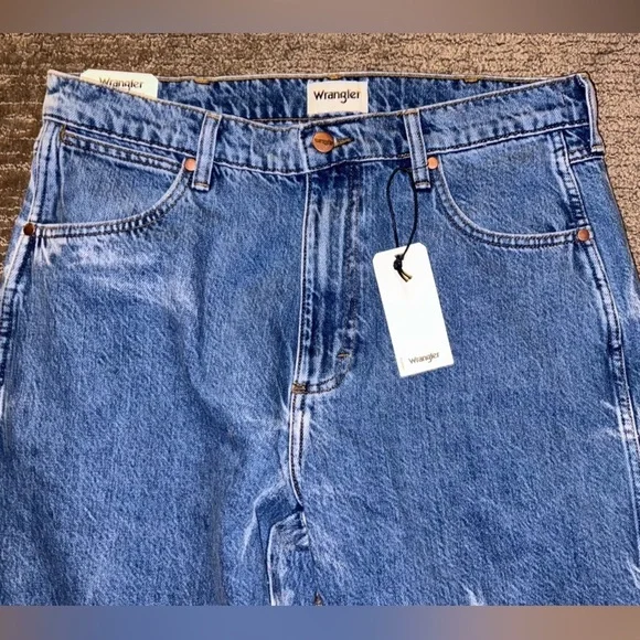 WRANGLER LOOSE FIT MENS JEANS SIZE 32 x 34 BLEACHED COWBOY WEST ANTHROPOLOGIE - Picture 6 of 6